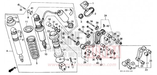 COUSSIN ARRIERE MTX125RWD de 1983